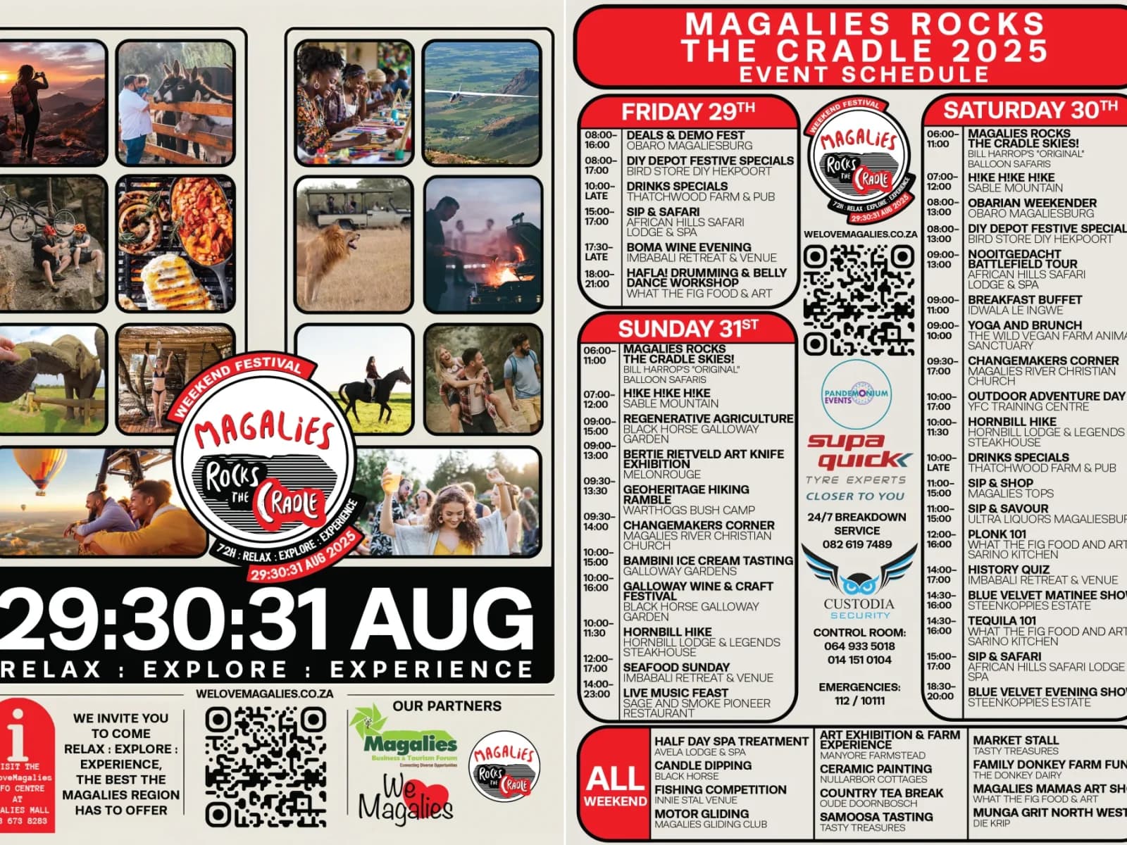 Archived Magalies Rocks the Cradle 2025 event map and schedule